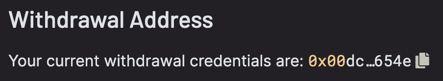 Type 0 withdrawal credential